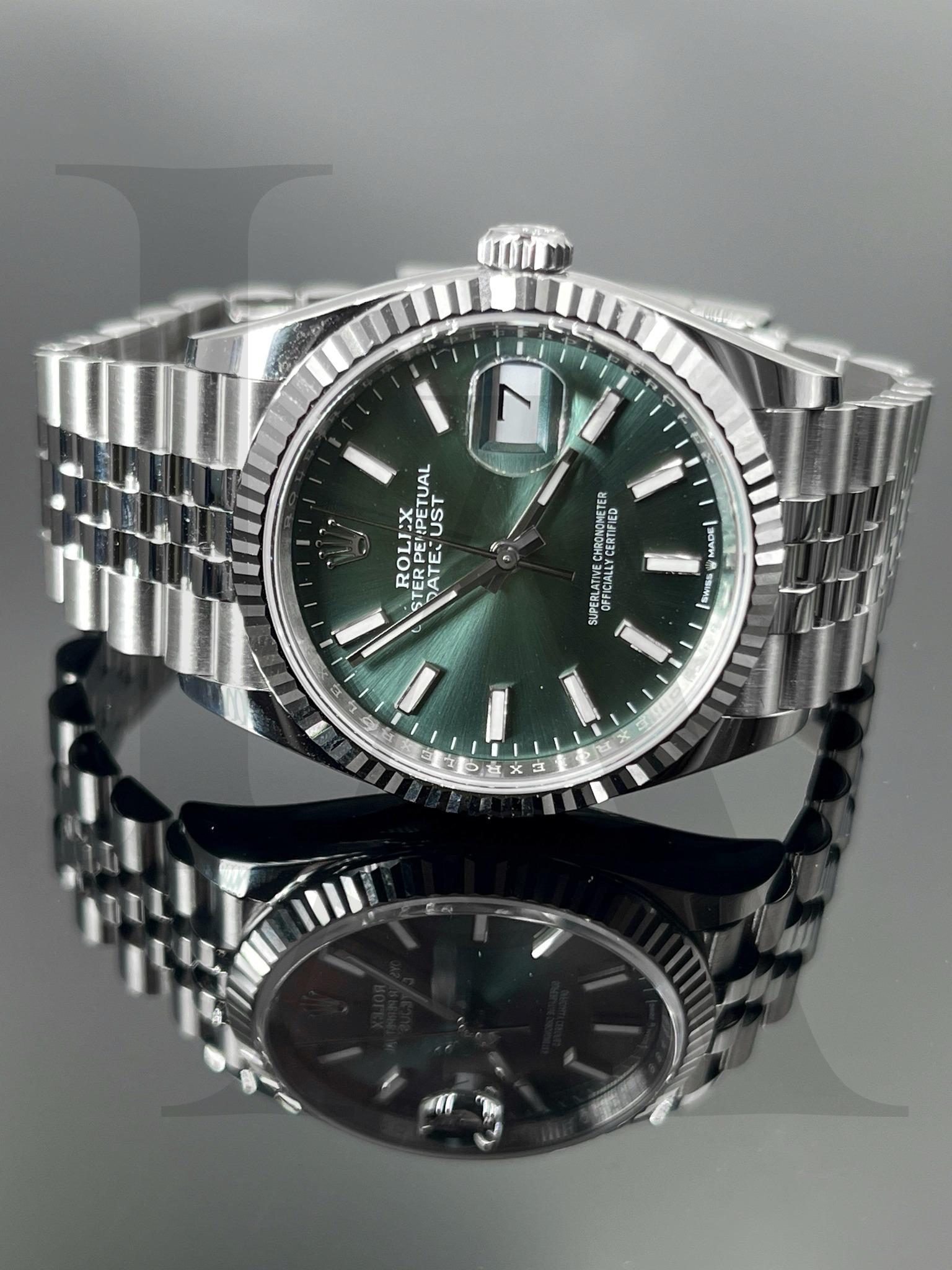 ROLEX DATEJUST 36 | 126234-0051 | MINT GREEN