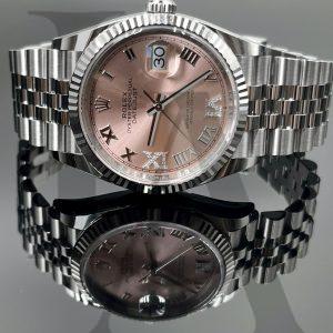 Rolex Datejust 36 | 126234-0031 | 鑲鑽粉紅色
